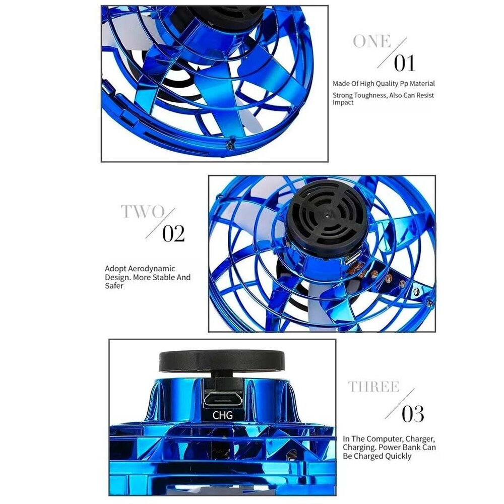 Mini Drone LED UFO Type Flying Helicopter Spinner - Picture 5 of 6